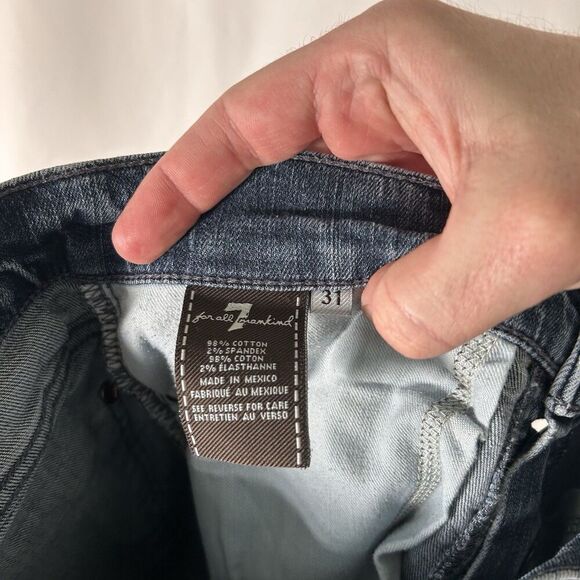 Seven for all Mankind Jeans Women's 31 Dark Wash Blue Denim Standard Button Fly - Picture 10 of 10